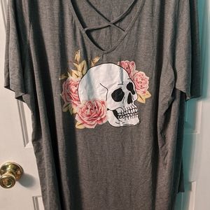 Skull tunic top
